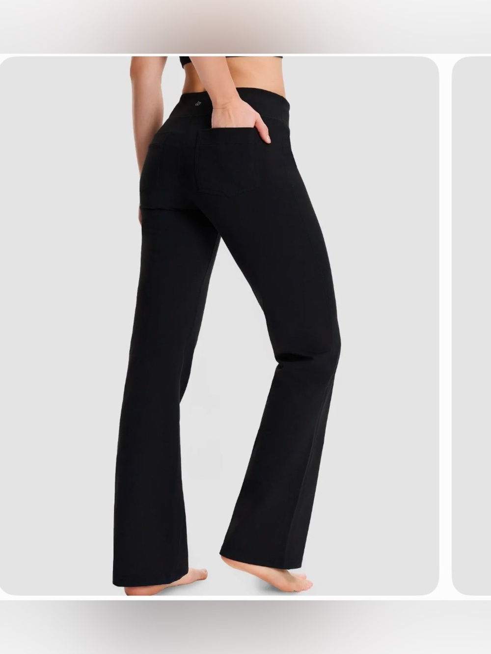 bobeau Black Casual bootcut Flare Pants